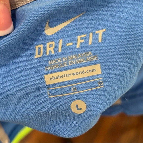 Nike Dri Fit Long Sleeve 1/4 Zip Mock Neck Pullover Women’s Sz Large - Picture 6 of 7